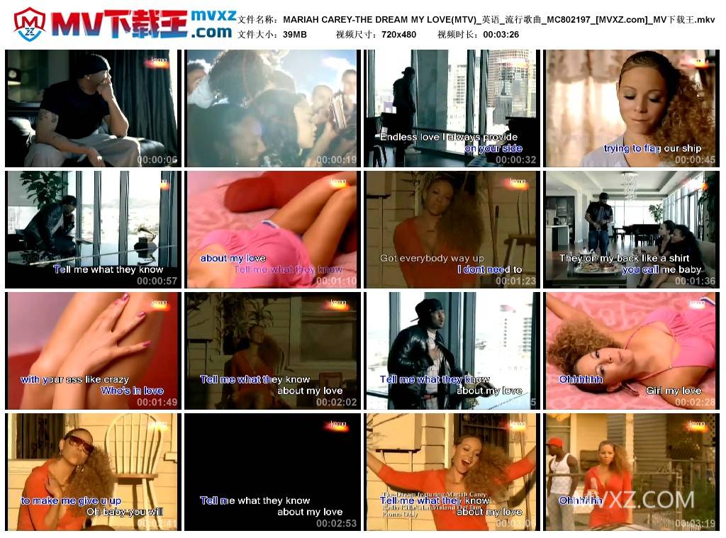 MARIAH CAREY-THE DREAM MY LOVE(MTV)_英语_流行歌曲_MC802197